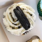 Cupcake with icing and Oreo